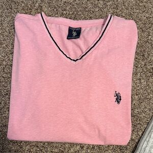 U.S. Polo Assn. Pink V-Neck Top